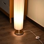 Candeeiro de Pé Moderno com Interruptor de Pé e Base de Aço Inoxidável Ø15x120 cm Branco