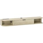 Móvel de TV Suspenso com Orifício para Cabos Estilo Moderno para Televisão 50 Polegadas 120x24x16 cm Madeira