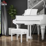 Banco de Piano com Espaço de Armazenamento e Altura Ajustável Carga 200 kg 54,5x33x48 - 58 cm Branco