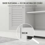 Armário Casa de Banho Coluna Casa de Banho com 6 Portas Prateleiras Ajustáveis Anti - tombo 60x30x170,5 cm Branco