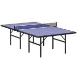 Mesa Dobrável de Ping Pong com Rede 152,5x274x76cm Tênis de Mesa e Material em Aço e MDF na cor Azul