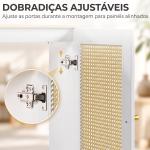 Cobre - radiador com 2 Portas em Rotim para Sala e Quarto 78x19x75 cm Branco