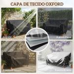 Banco de Jardim em Madeira, Banco de Exterior de 2 Lugares com Capa Impermeável Encosto Ergonómico 125x62x90 cm Castanho Claro