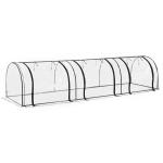 Estufa para Jardim Estufa Pequena para Cultivo de Plantas com 3 Janelas 350x100x80 cm Transparente e Verde