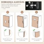 Armário de Cozinha com 4 Portas e Prateleiras Ajustáveis Anti - Tombo 60x30x170,5 cm Preto