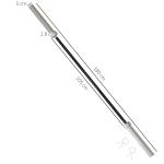 Barra de Pesos de Aço180 cm Ø50 mm com 2 Grampos Carga 200 kg Barra Olimpica para Discos de Ø5 cm Prata e Preto