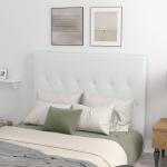 Cabeceira de Cama 160cm Cabeceira de Cama Estofada em Linho e Acolchoada 2 Formas de Uso 160x7x120cm Branco
