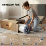 Colchão 190x90 cm Espessura 20 cm Colchão Viscoelástico com Chá Verde Firmeza Média Cama Refrescante com Espuma de Gel