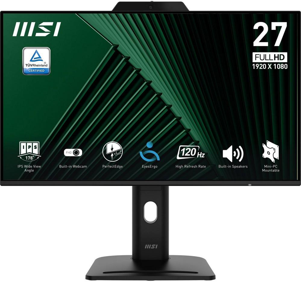 Monitor PRO MP272PMG IPS W - LED 27 FHD 16:9 120Hz VESA Adaptive Sync c/ Webcam - MSI