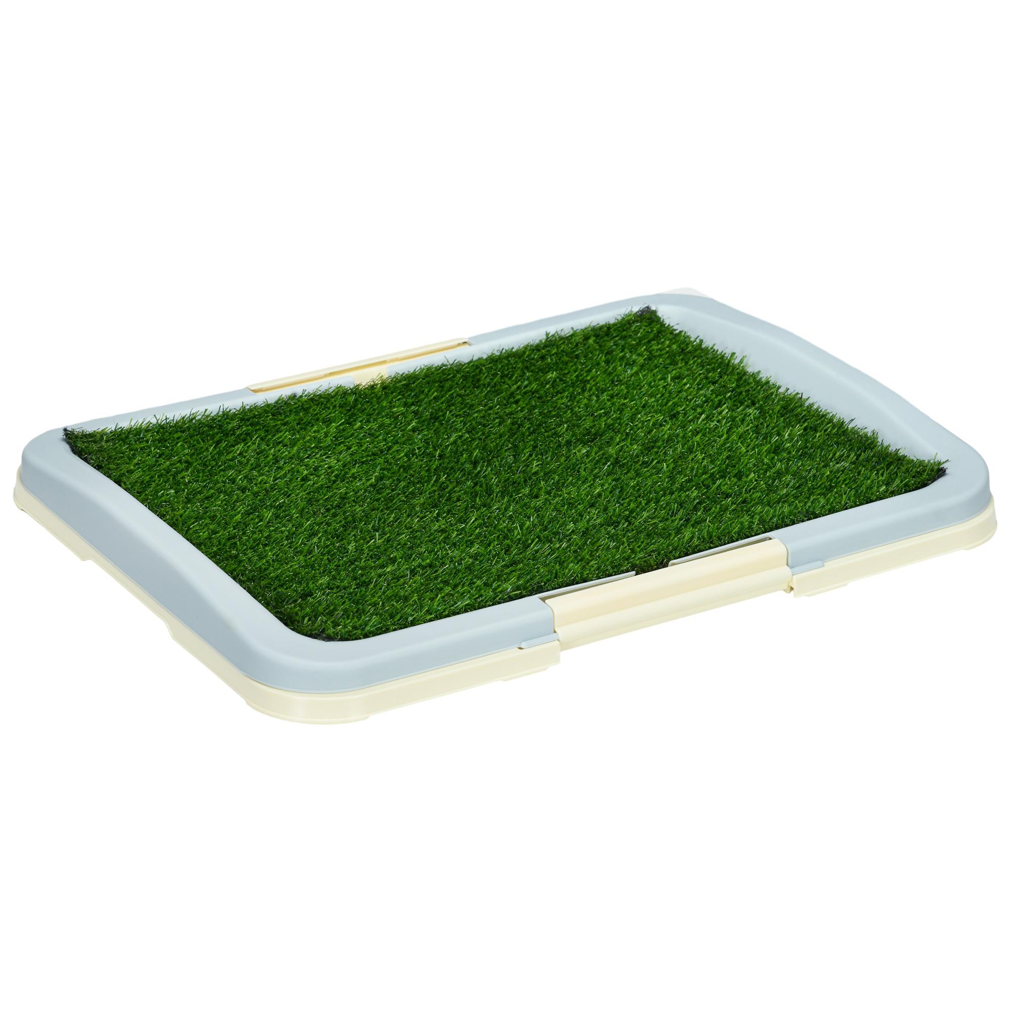 Sanita para Cães com Relva Artificial Grade e Bandeja Desmontável para Adestramento de Cães 63x48,5x6 cm Multicor