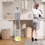 Ferro de Engomar a Vapor 1800W Temperatura Ajustável 11 Níveis Depósito de 2 L Aquecimento em 38s 35x25x47 - 118,5 cm Amarelo
