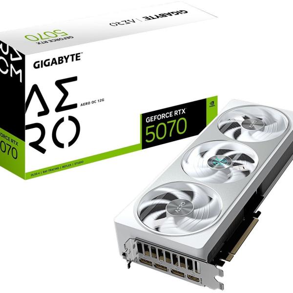 Placa Gráfica GeForce RTX 5070 Aero OC 12GB GDDR7 DLSS4 - GIGABYTE