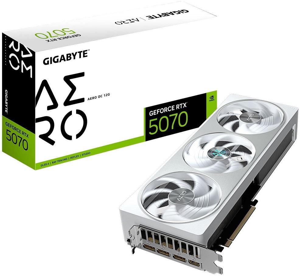 Placa Gráfica GeForce RTX 5070 Aero OC 12GB GDDR7 DLSS4 - GIGABYTE