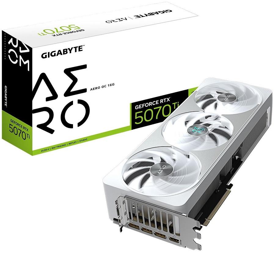 Placa Gráfica GeForce RTX 5070 Ti Aero OC 16GB GDDR7 DLSS4 - GIGABYTE