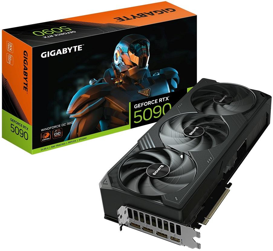 Placa Gráfica GeForce RTX 5090 Windforce OC 32GB GDDR7 DLSS4 - GIGABYTE
