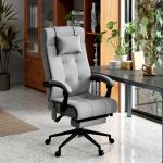 Cadeira de Escritório com 6 Pontos de Massagem 5 Modos Reclinável 155° com Função de Aquecimento 66x76x112 - 120 cm Cinza