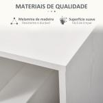 Mesa de Apoio mesa auxiliar para sala e quarto estante para arrumação 45x40x55 cm Branco