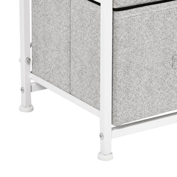 Cómoda Organizador com 4 Gavetas de tecido para sala de estar quarto 45x30x92cm