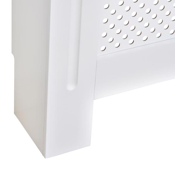Cobertura de Radiador de MDF Cobertura para Radiador com Prateleira Estilo Moderno 78x19x82 cm Branco