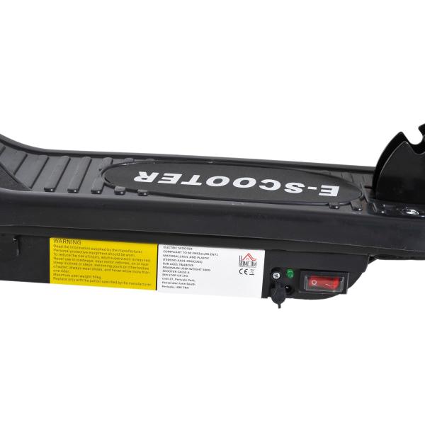 Trotinete Elétrica para Crianças + 7 Anos trotinete Dobrável com Altura Ajustável 24V Bateria Recarregável Velocidade até 12 km/h e Carga 50 kg 74x36x82,5 - 92,5 cm Preto