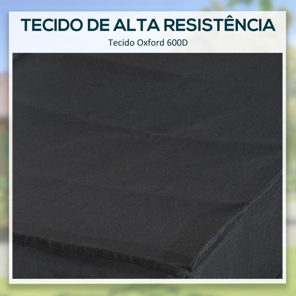 Reboque de Bicicleta para Carrinho de Carga 40kg com Capa em Tecido Oxford Refletores Estrutura em Aço e Alças para Bagagem 144x59x80 cm Preto