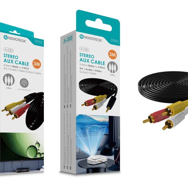 Cabo 3M Jack To Rca 3 NOVOTECK A-030