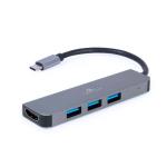 Adaptador - Docking Station Type - C 2IN1 3*USB3.0 1*Hdmi 4K