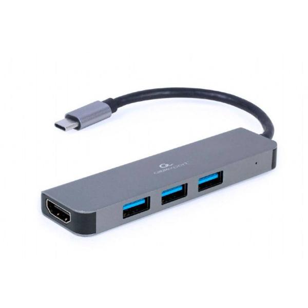 Adaptador - Docking Station Type - C 2IN1 3*USB3.0 1*Hdmi 4K