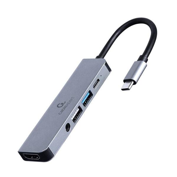 Adaptador - Docking Station 5IN1 Type - C 1*USB3.1 1*USB2.0 1* HDMI 4K 3.5Audio Type - C PD