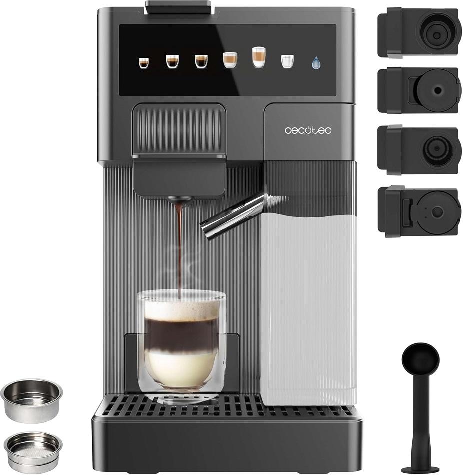 Máquina de Café Expresso 4 - EM - 1 FreeStyle Latte T 1.6L 1350W (Cinzento) - CECOTEC