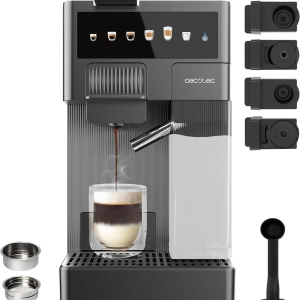 Máquina de Café Expresso 4 - EM - 1 FreeStyle Latte T 1.6L 1350W (Cinzento) - CECOTEC