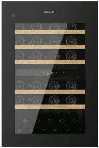 Garrafeira de Encastre 57 Garrafas Bolero GrandSommelier Duo 57000 Touch (Preto) - CECOTEC