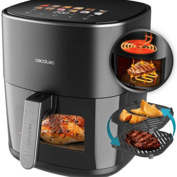 Fritadeira Air Fryer Cecofry&Grill Duoheat 6500 2200W 6,5L - CECOTEC