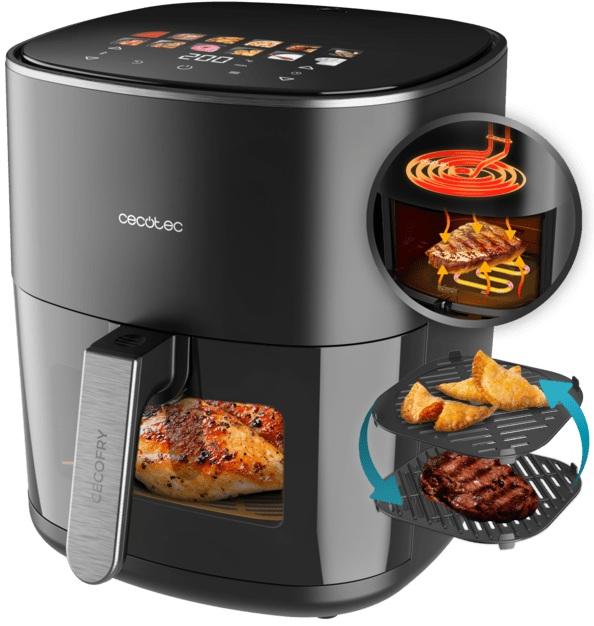 Fritadeira Air Fryer Cecofry&Grill Duoheat 6500 2200W 6,5L - CECOTEC