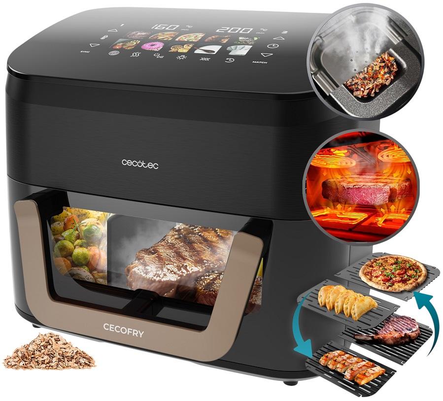 Fritadeira Air Fryer Cecofry&Grill Smokin´ 11000 11L 2900W (Preto) - CECOTEC