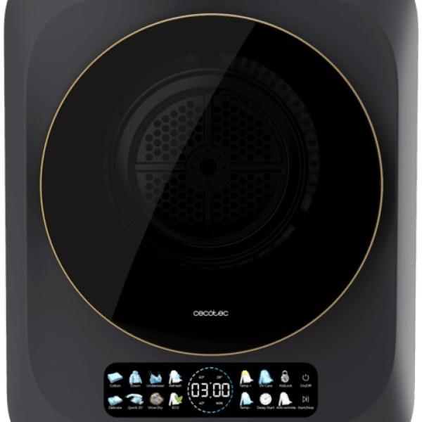 Máquina de Secar Roupa Compacta Bolero DressCode Dry 3400V 3Kg (Preto) - CECOTEC