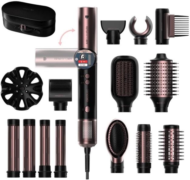Modelador de Cabelo 14 - EM - 1 AirGlam Flex (Preto) - CECOTEC