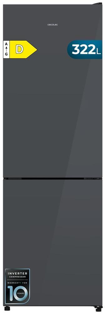 Frigorífico Combinado Bolero CoolMarket Combi 322i 322L No Frost (Grey Glass) - CECOTEC