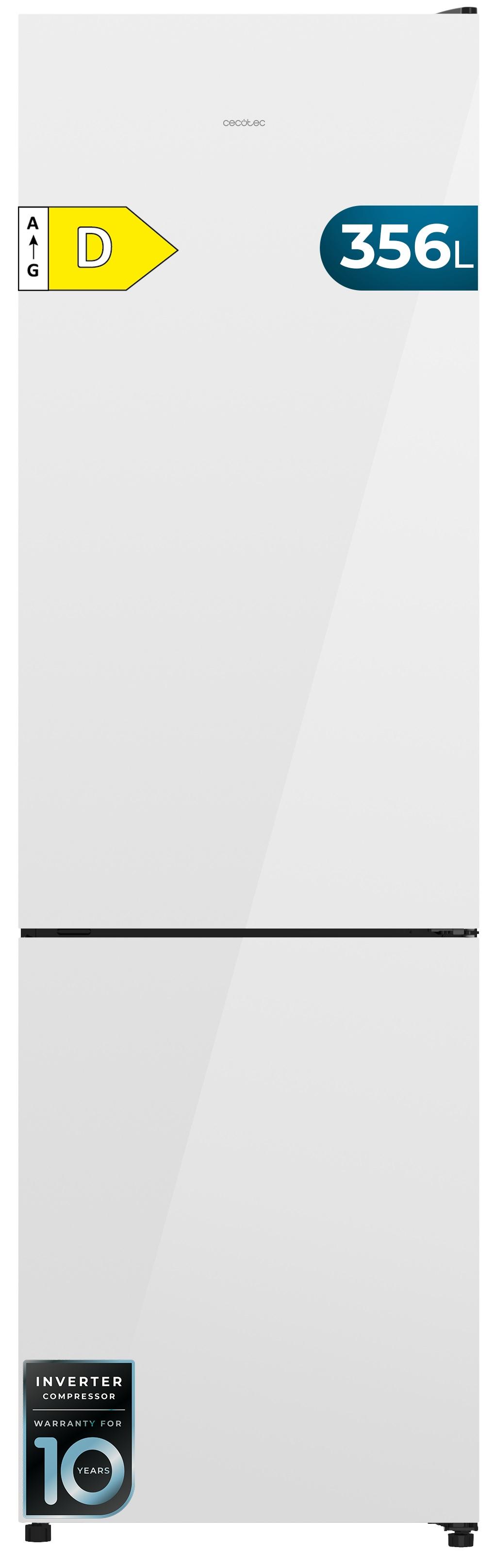 Frigorífico Combinado Bolero CoolMarket Combi 356i 356L No Frost (White Glass) - CECOTEC