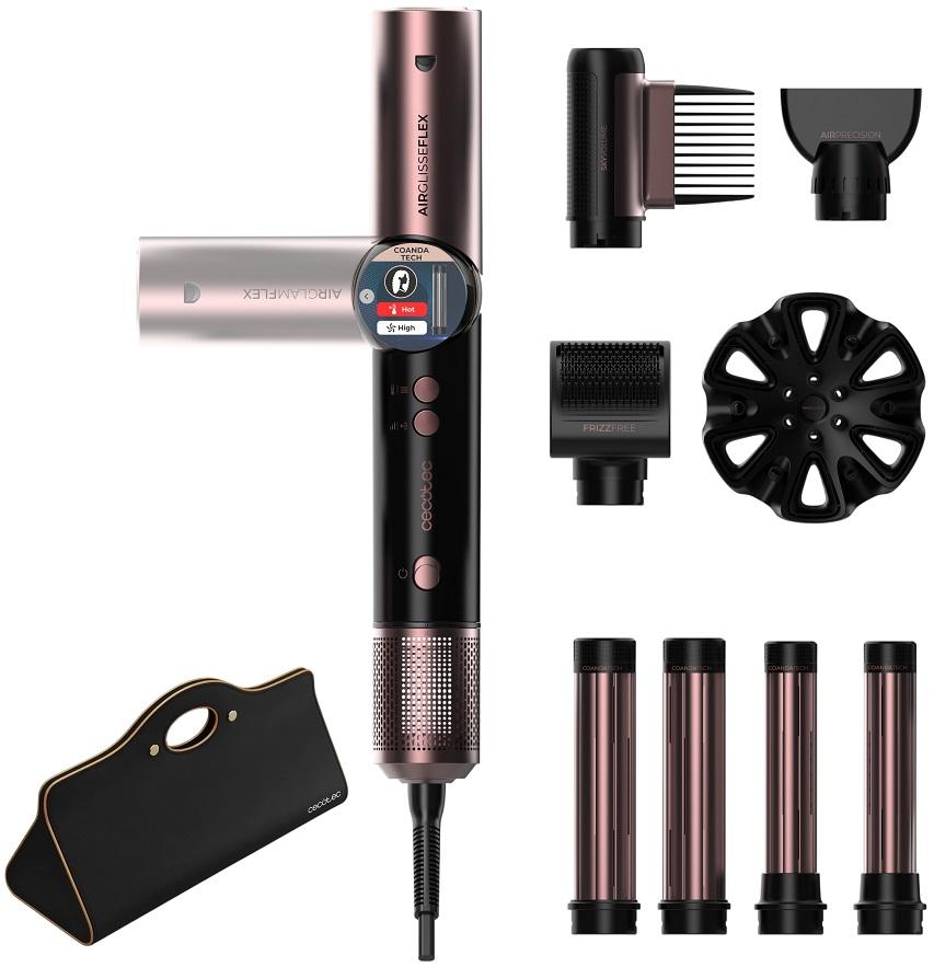 Modelador de Cabelo AirGlisse 8 - EM - 1 Flex 1400W (Preto) - CECOTEC