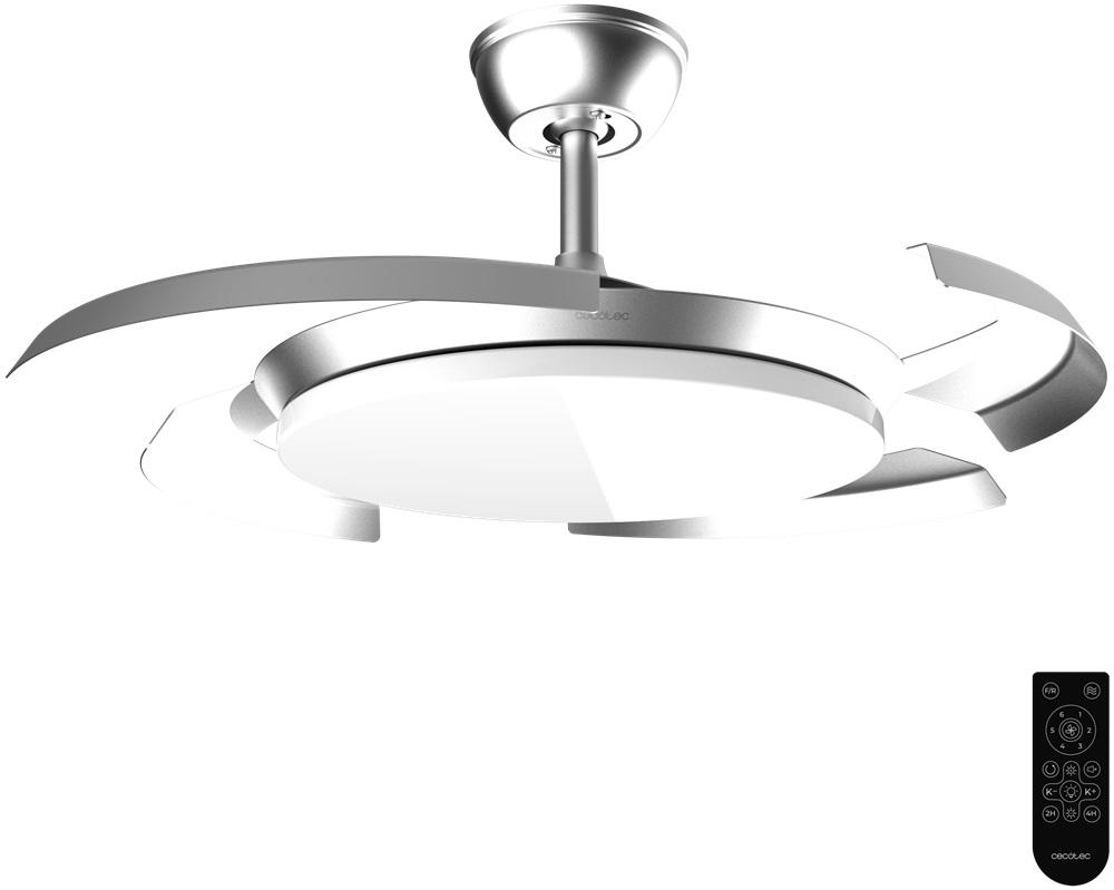Ventoinha de Teto Aero 4500 Puzzle Invisible Ø106,7cm 30W (Prateado) - CECOTEC