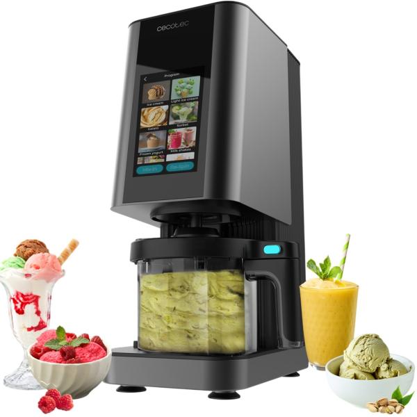 Máquina de Gelados Gelatec 1800 Touch c/ 9 Programas e 2 Funções Especiais - CECOTEC
