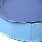 Piscina Dobrável para Cães Ø80x20 cm Banheira Portátil para Animais de Estimação Antiderrapante PVC Multiusos Cor Azul