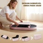 Puff de Arrumação Banco de Arrumação Dobrável 72 L 76x38x35 cm Estofado em Veludo Baú de Armazenamento Rosa