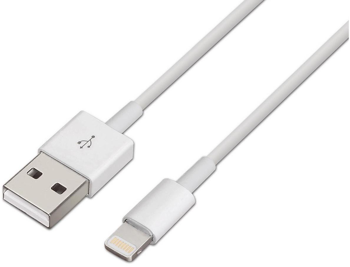 Cabo USB A - Lightning 2.0 Branco (2 mts) - AISENS