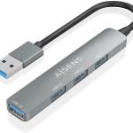 Hub USB 3.0 (1x USB 3.0 3x USB 2.0) Cinza - AISENS