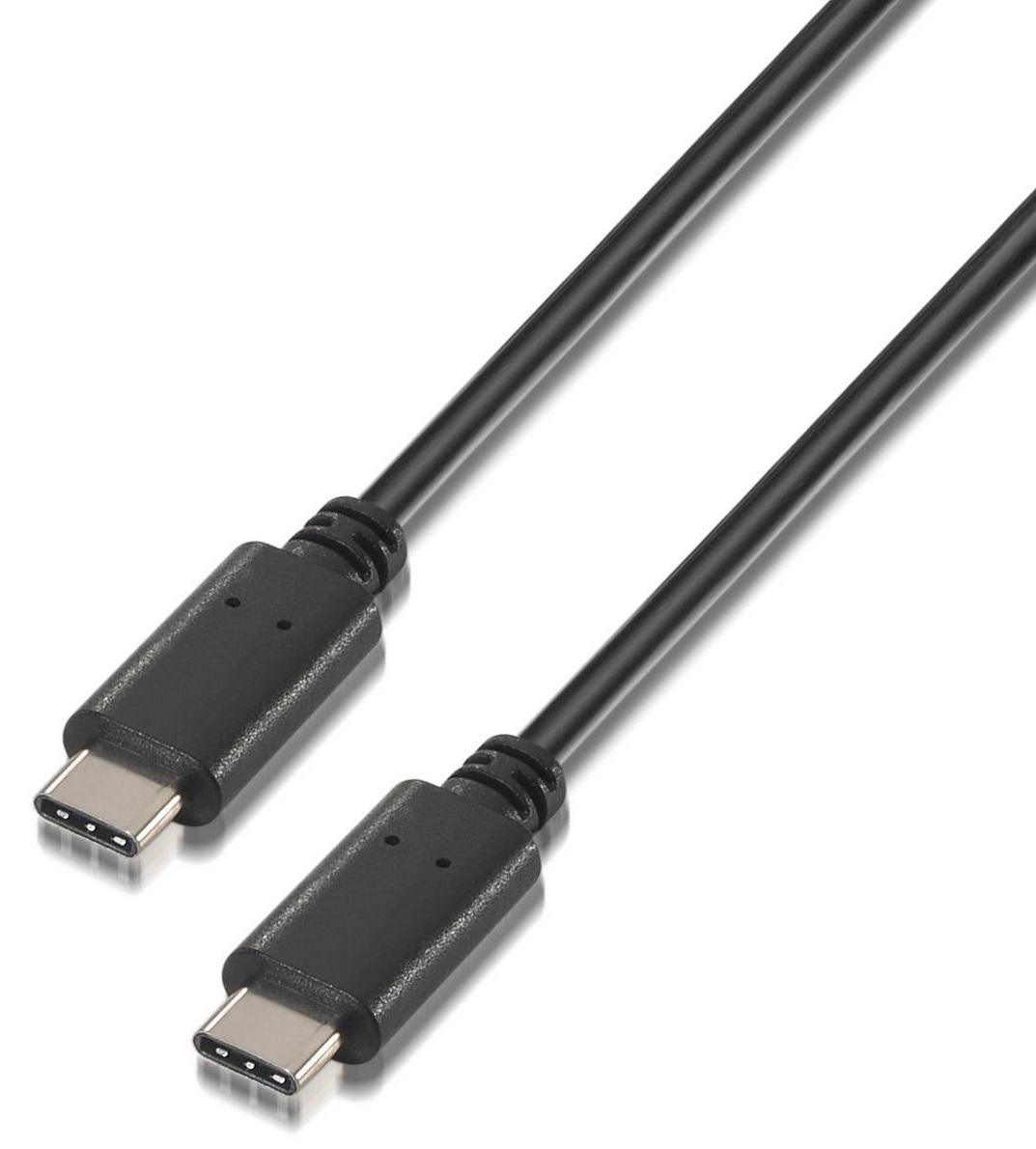 Cabo USB C Macho - USB C Macho 2.0 (2 mts) - AISENS