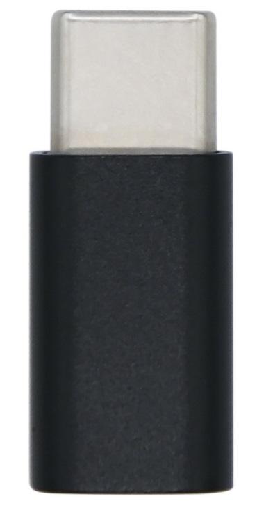 Adaptador Micro USB B Fêmea - USB C Macho (Preto) - AISENS