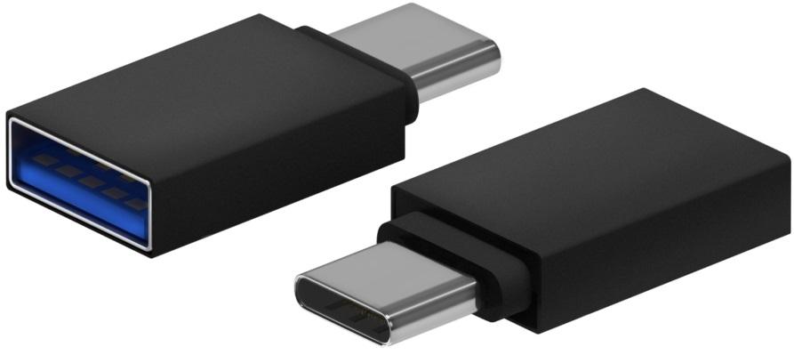 Adaptador USB C Macho - USB 3.2 Fêmea (Preto) - AISENS