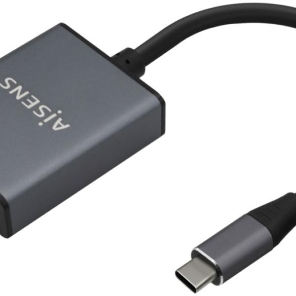 Conversor USB - C Macho p/ VGA Fêmea Cinza (15cm) - AISENS